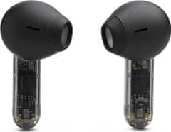 JBL TFLEX brezžične slušalke, True Wireless, prosojno-črne