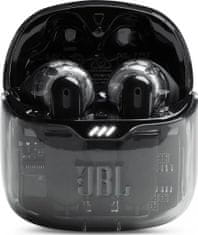 JBL TFLEX brezžične slušalke, True Wireless, prosojno-črne