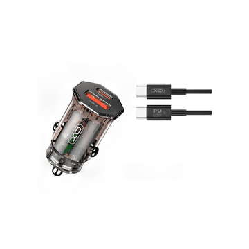 XO Polnilec za avto CC50 QC, PD + USB-C kabel