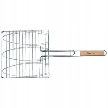shumee Trojna rešetka za vrtni žar za ribe 28x28 cm