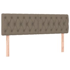 Vidaxl Box spring postelja z vzmetnico taupe 140x200 cm blago