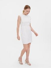 Vero Moda Ženska obleka VMHOLLYN Regular Fit 10265206 Snežno White (Velikost L)