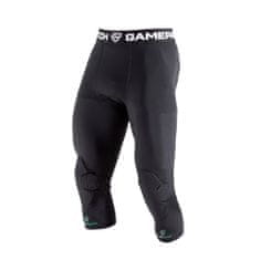 GamePatch Kompresijske 3/4 hlače z zaščito kolen, črne, XS