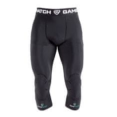 GamePatch Kompresijske 3/4 hlače z zaščito kolen, črne, XS