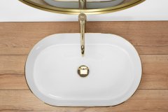 REA Nadia White Gold Edge podstavni umivalnik