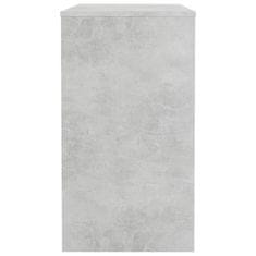 Vidaxl Pisalna miza betonsko siva 90x40x72 cm iverna plošča