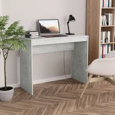 Vidaxl Pisalna miza betonsko siva 90x40x72 cm iverna plošča
