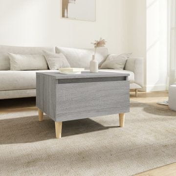 Vidaxl vidaXL Stranska mizica, siva, hrast sonoma, 50x46x35 cm