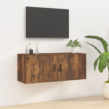 Vidaxl vidaXL Stenska TV omarica dimljen hrast 100x34,5x40 cm