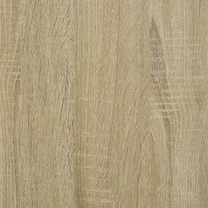 Vidaxl Pisalna miza s policami sonoma hrast 102x45x148 cm inž. les