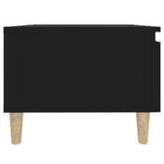 Greatstore Stranska mizica 2 kosa črna 50x46x35 cm inženirski les