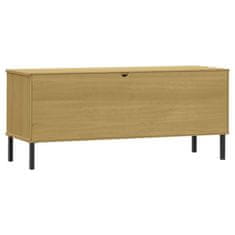 Vidaxl Regal za čevlje z nogami rjav 106x35x45 cm trden les OSLO