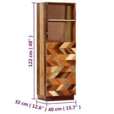 Vidaxl Visoka omarica 40x32x122 cm trden predelan les