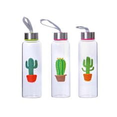 Steklena steklenica s pokrovčkom CACTUS 390ML 3