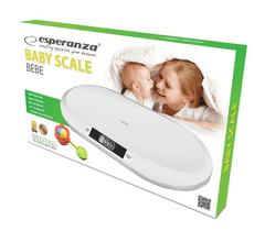 Esperanza Tehtnica osebna elektronska BABY , 20kg/0,01kg, bela