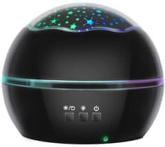 Izoxis Projektor nočnega neba Deluxe črn Malatec 16857