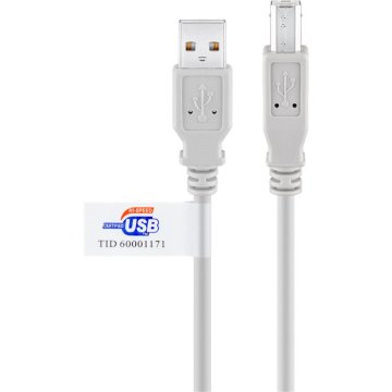 Goobay USB 2.0 (type A) / USB 2.0 (type B) povezovalni kabel, 5 m, siv (50833)