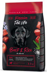 Fitmin pasji briketi For Life Beef & Rice, 2,5 kg