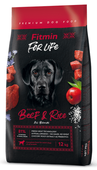 Fitmin dog For Life Beef & Rice 12 kg