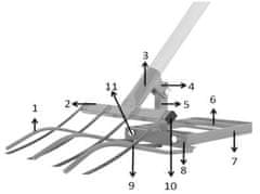 ZAKLADNICA DOBRIH I. Komplet Inovativne vrtne vile 30 Črna in kultivator 9 Črna/Srebrna 