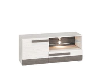 ML meble BLANCO 10 snežni bor/MDF nova siva - RTV omarica