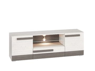 ML meble BLANCO 09-01 snežni bor/MDF nova siva - RTV omarica