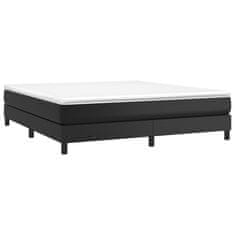 Vidaxl Box spring postelja z vzmetnico črn 180x200 cm umetno usnje