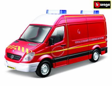 BBurago - EMERGENCY, Reševalno vozilo - Mercedes-Benz Sprinter, Pariz, 1:50