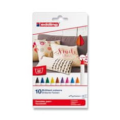 Edding marker za tekstil 4600 - 10 barv