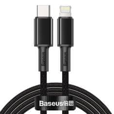 BASEUS Kabel za iPhone USB-C - Lightning hitro polnjenje 20 W 2 m - črn