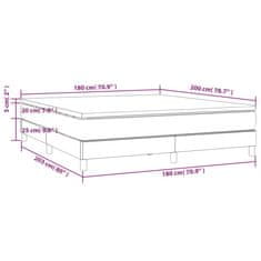 Vidaxl Box spring postelja z vzmetnico črn 180x200 cm umetno usnje