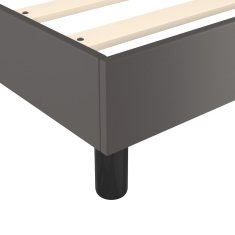 Vidaxl Box spring postelja z vzmetnico siva 80x200 cm umetno usnje
