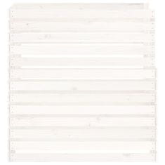 Vidaxl Kompostnik bel 100x100x102 cm trdna borovina