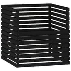 Vidaxl Kompostnik črna 100x100x102 cm trdna borovina