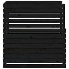 Vidaxl Kompostnik črna 100x100x102 cm trdna borovina