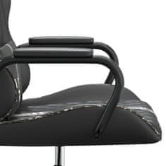 Vidaxl Gaming stol črno in kamuflažno umetno usnje