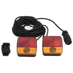 Vidaxl Zadnje luči 2 kosa rdeče 10,5x5x9,5 cm 12V klasična žarnica
