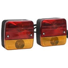 Vidaxl Zadnje luči 2 kosa rdeče 10,5x5x9,5 cm 12V klasična žarnica