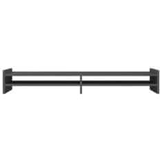 Vidaxl Stojalo za zaslon sivo 100x27x15 cm trdna borovina