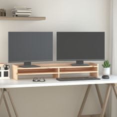 Vidaxl Stojalo za zaslon 100x24x16 cm trdna borovina