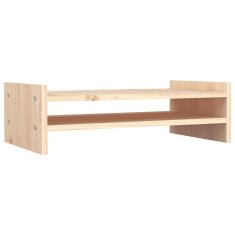 Greatstore Stojalo za zaslon 50x27x15 cm trdna borovina