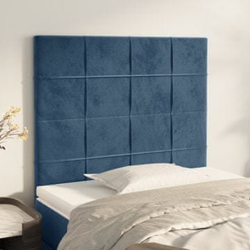 Vidaxl vidaXL Vzglavja postelje, komplet 2 kosov, temno modra, 100x5x78/88 cm, žamet