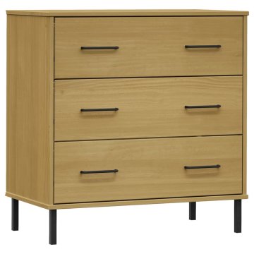 Vidaxl Komoda s 3 predali 77x40x79,5 cm trden les OSLO