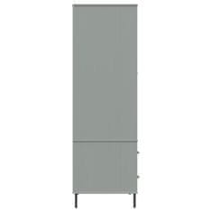 Vidaxl Garderobna omara siva 90x55x172,5 cm trden les OSLO