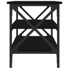 Vidaxl Stranska mizica črna 55x38x45 cm inženirski les