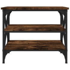 Vidaxl Stranska mizica dimljen hrast 55x38x45 cm inženirski les