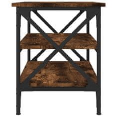Vidaxl Stranska mizica dimljen hrast 55x38x45 cm inženirski les
