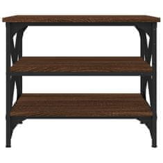 Vidaxl Stranska mizica rjav hrast 55x38x45 cm inženirski les