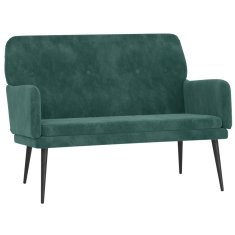 Vidaxl vidaXL Klop temno zelene barve 108x79x79 cm oblazinjena z žametom
