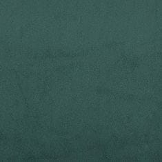 Vidaxl Box spring postelja z vzmetnico temno zelena 160x200 cm žamet